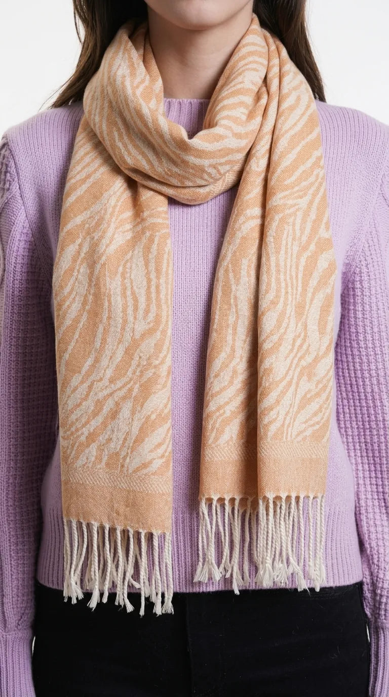 Mustard Winter Acrylic Stole PW616306