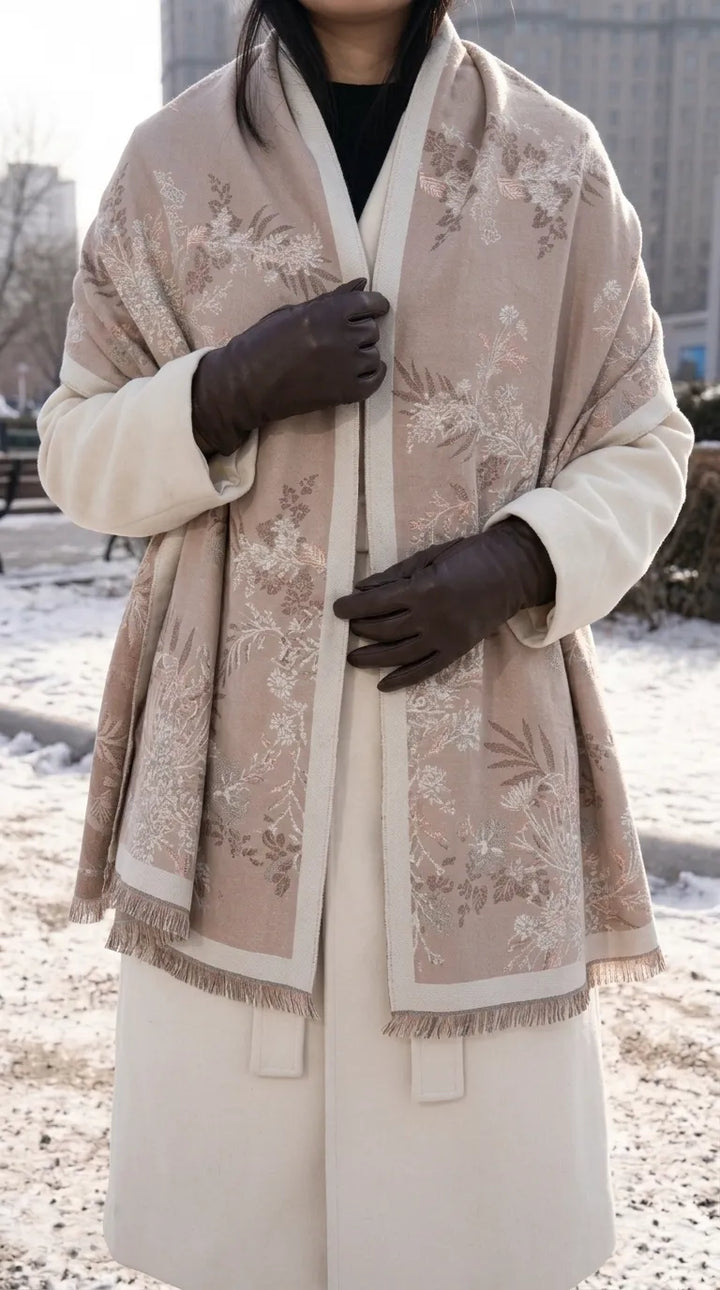 Beige Winter Acrylic Stole PW616562