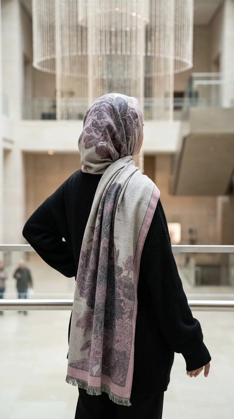 Grey Winter Acrylic Stole PW616707