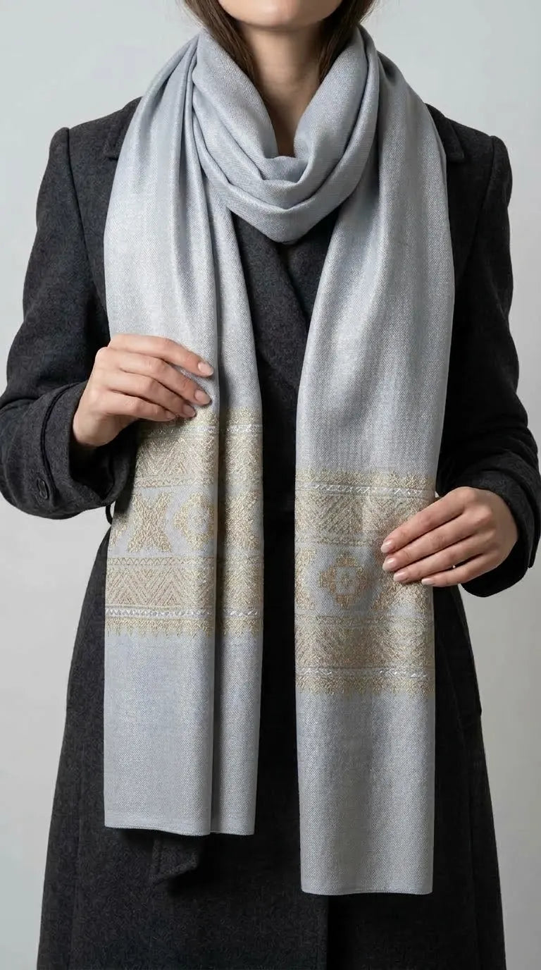 Blue Winter Acrylic Stole PW617512