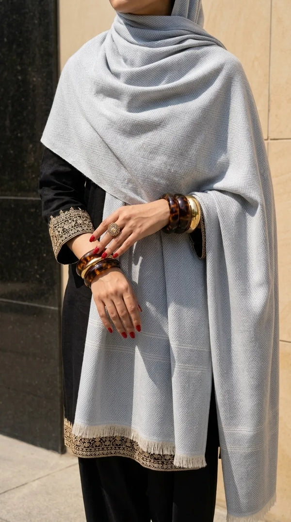 Grey Winter Shawl PW618507