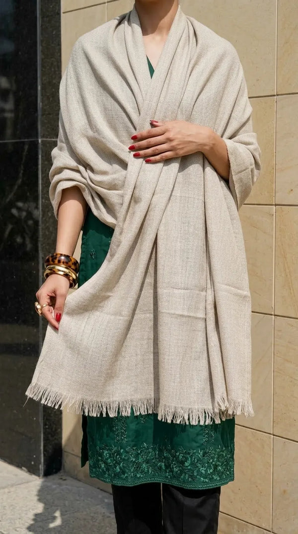 Beige Winter Shawl PW618562