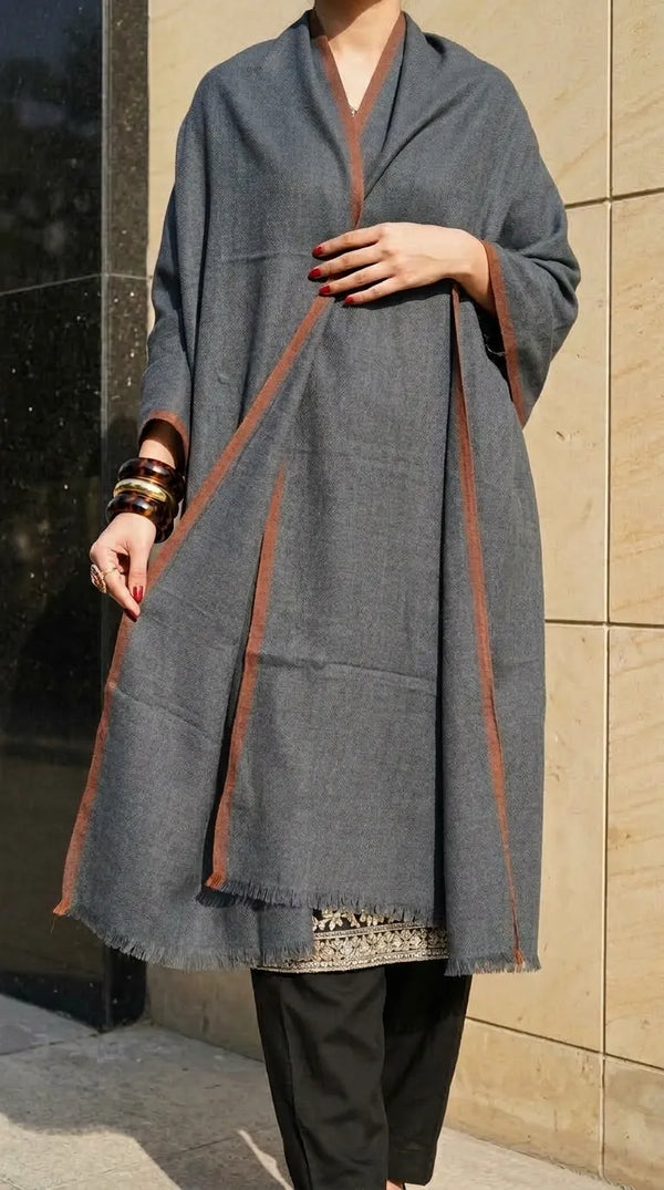 Grey Winter Shawl PW618607