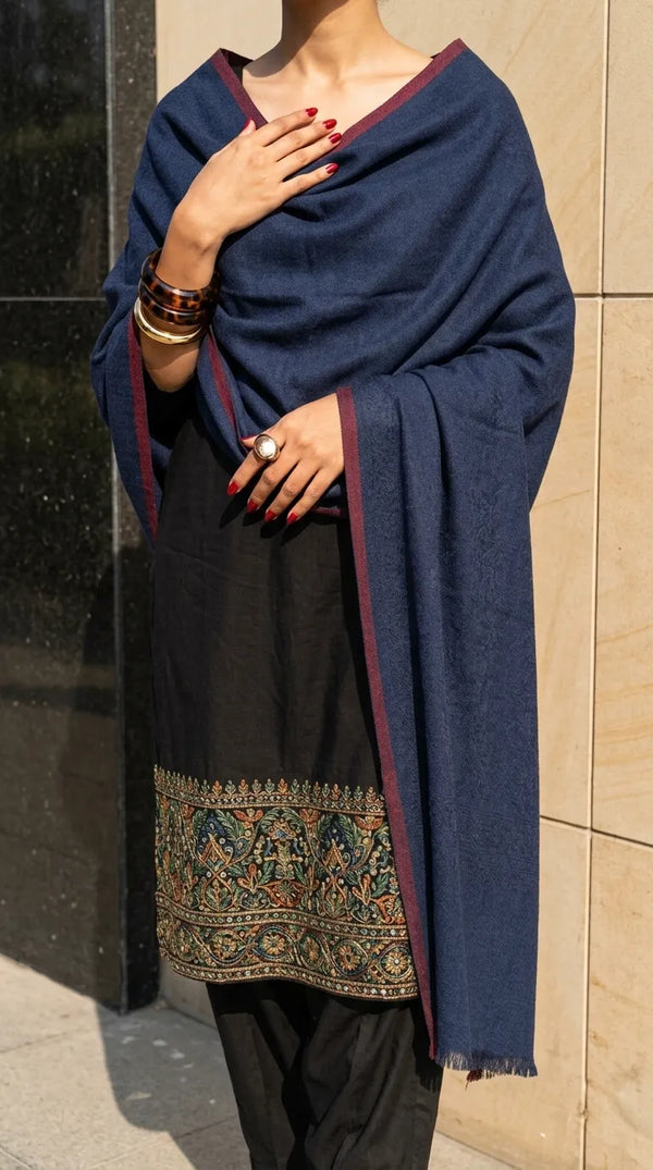 Navy Winter Shawl PW618648