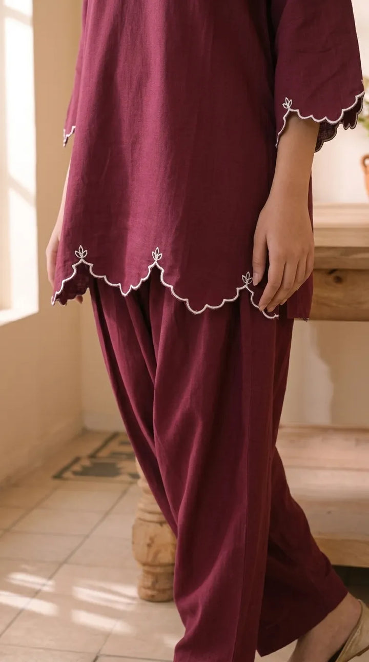 2 PC Blended Mix Stitched Suit PW625805