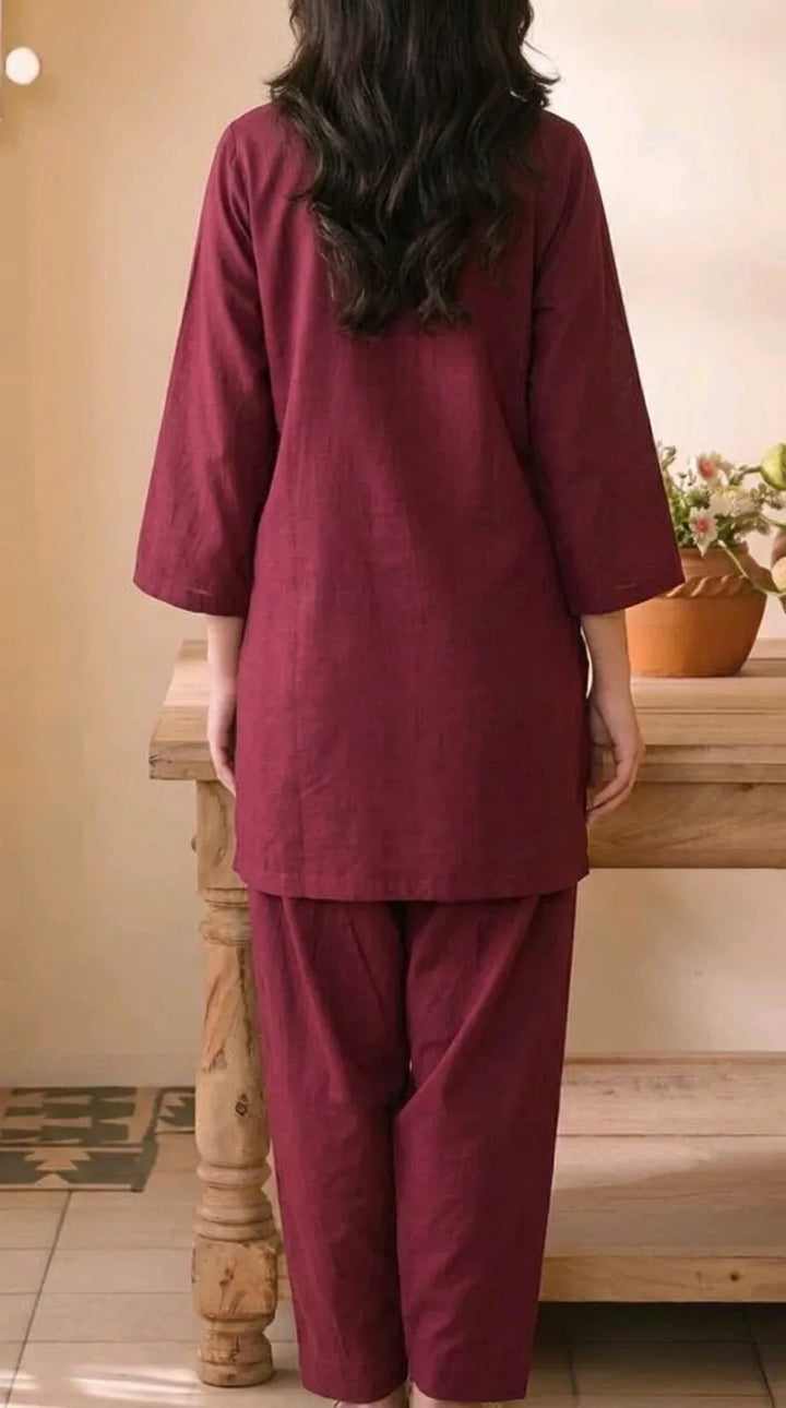 2 PC Blended Mix Stitched Suit PW625805