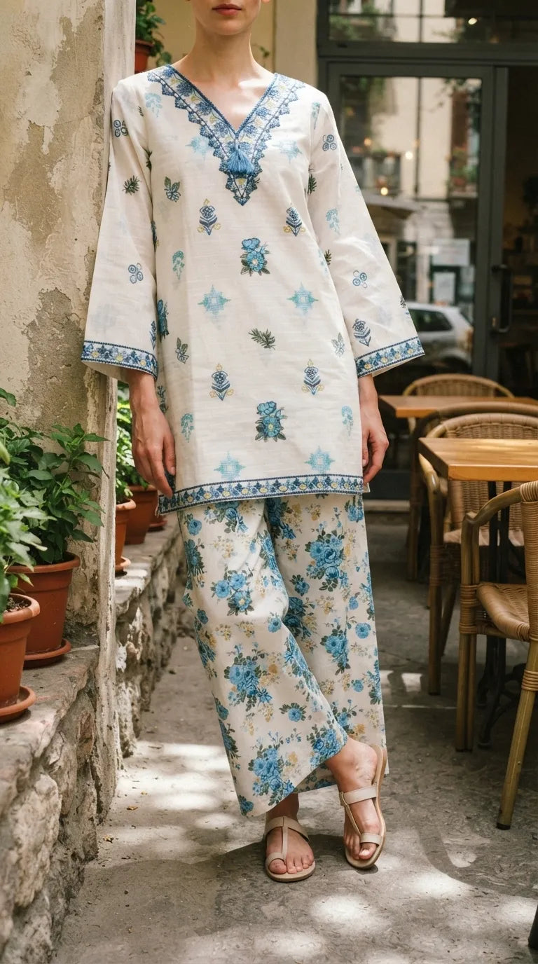 2 PC Embellished Khaddar Stitched Suit PW6285A6