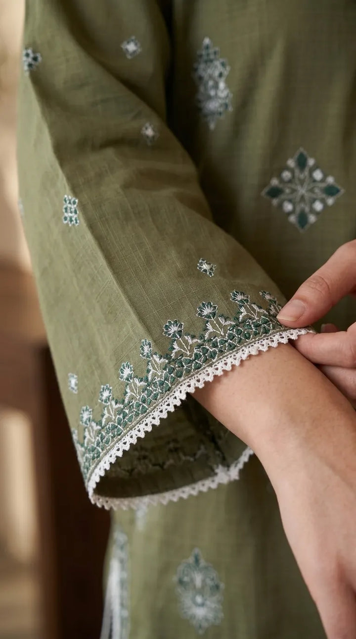 2 PC Embellished Khaddar Stitched Suit PW629211