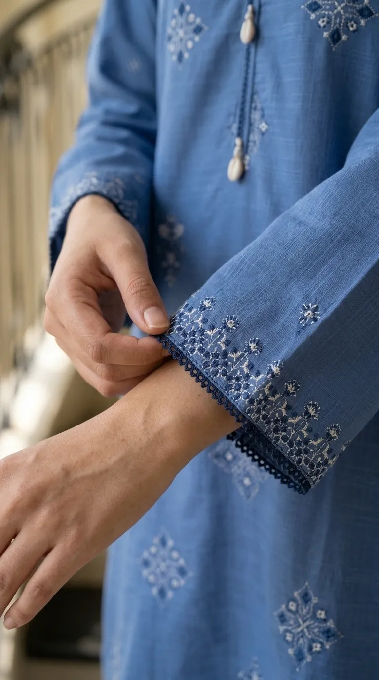 2 PC Embellished Khaddar Stitched Suit PW629212