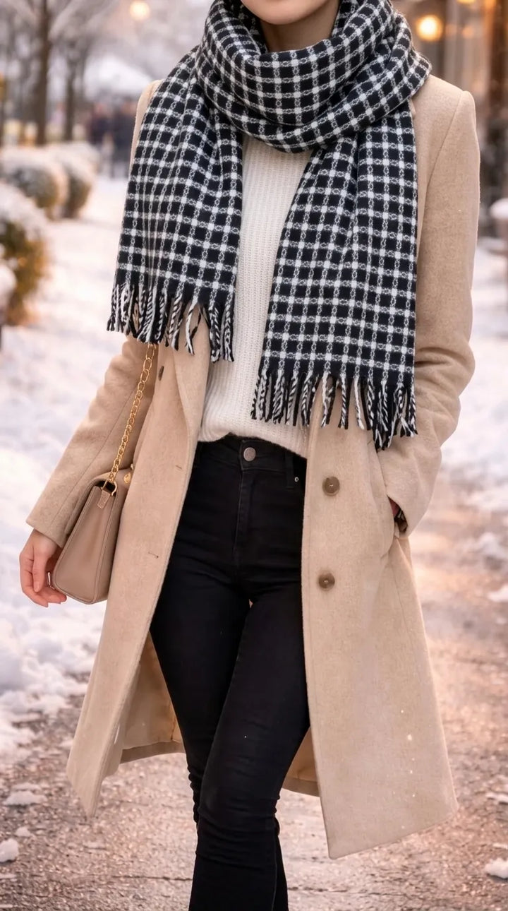 Black Winter Acrylic Stole PW674701