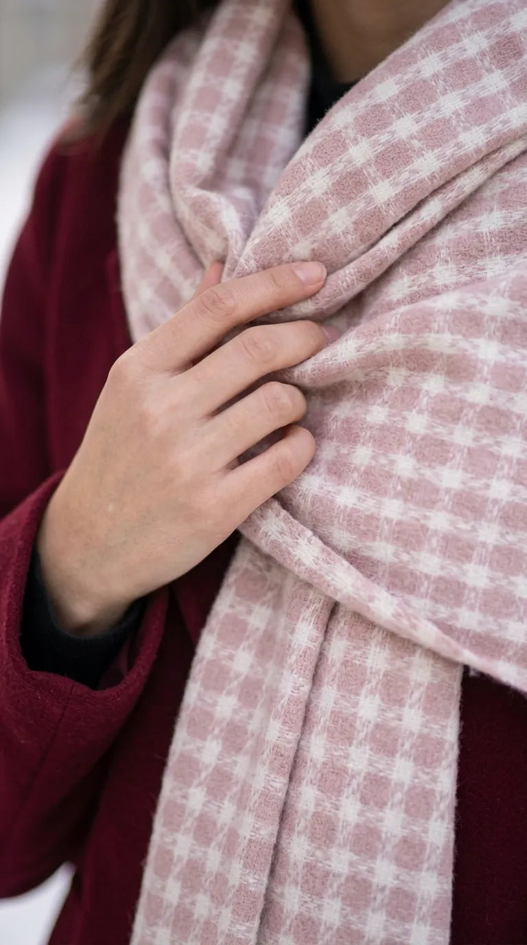 Peach Winter Acrylic Stole PW674723