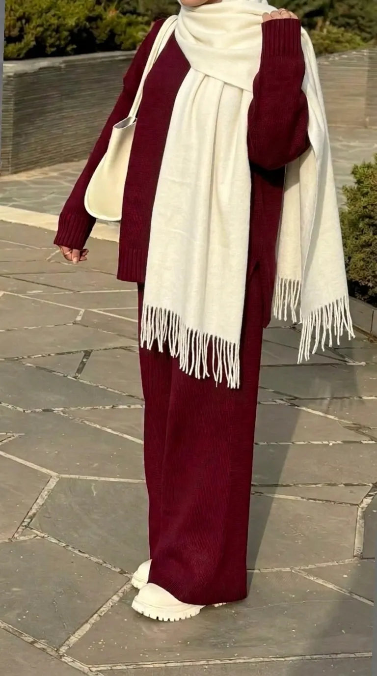 Cream Winter Acrylic Stole PW674808