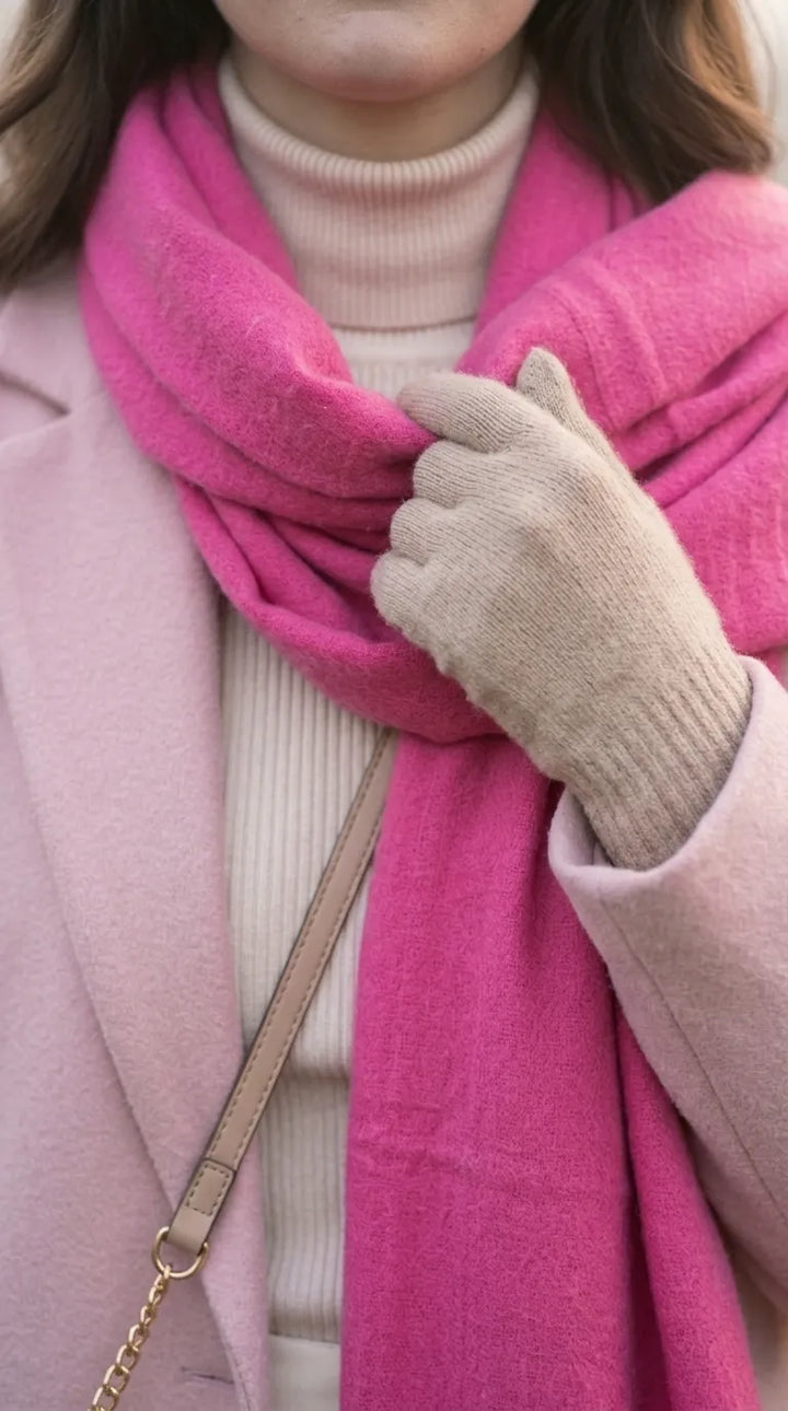 Pink Winter Acrylic Stole PW674818
