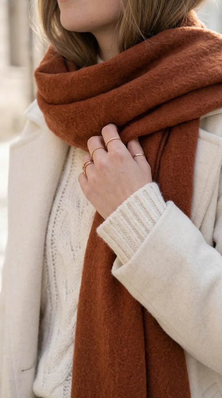 Rust Winter Acrylic Stole PW674821