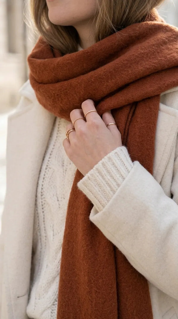 Rust Winter Acrylic Stole PW674821