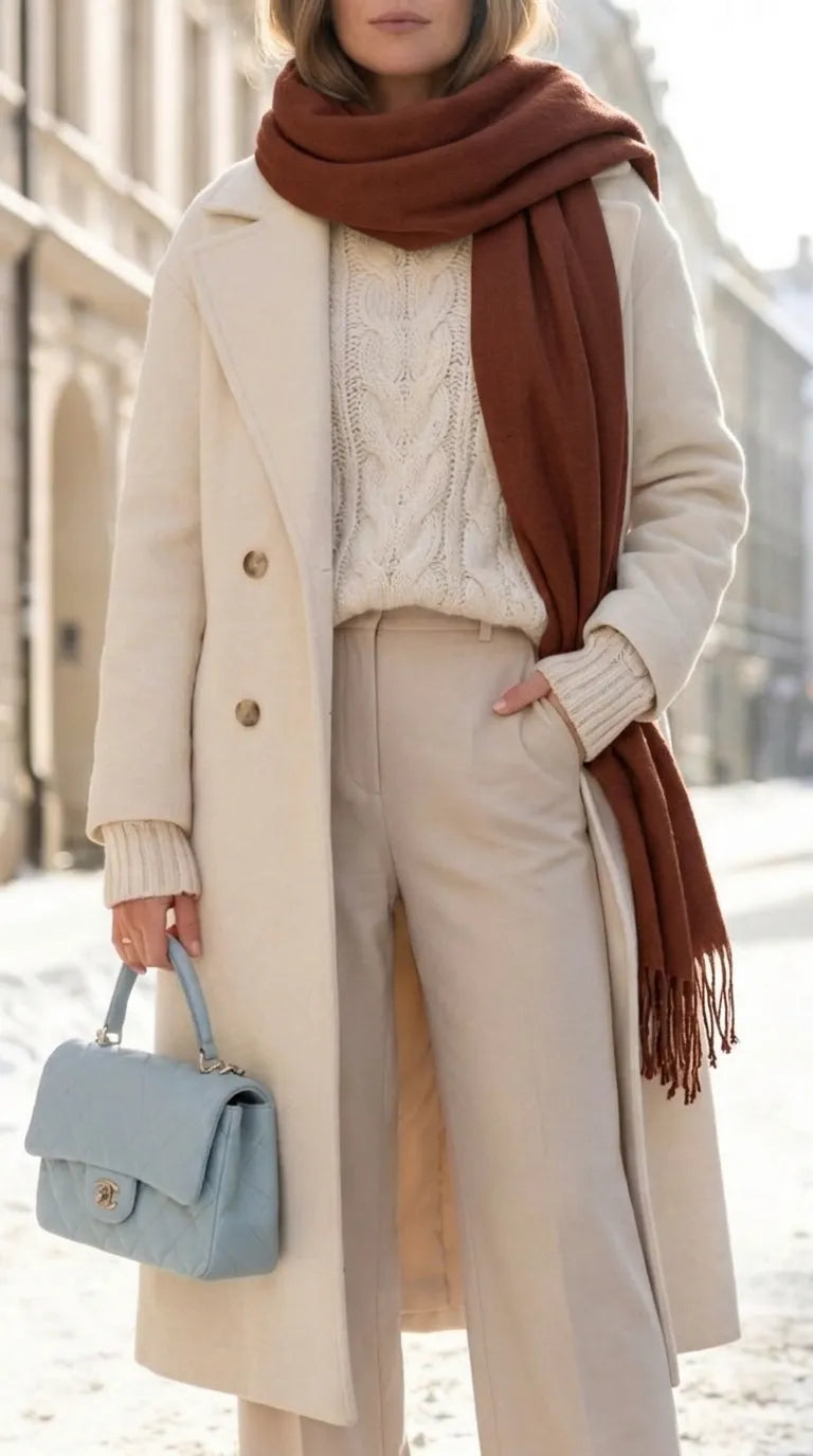 Rust Winter Acrylic Stole PW674821