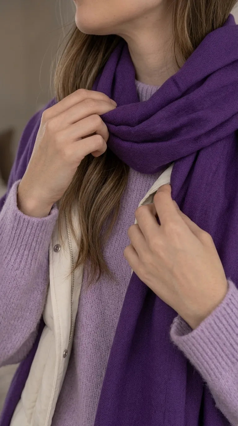Purple Winter Acrylic Stole PW674866