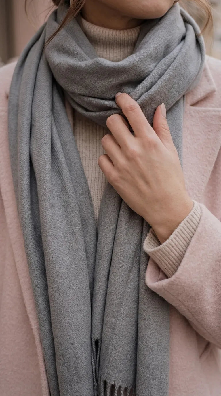 Dk Grey Winter Acrylic Stole PW674895