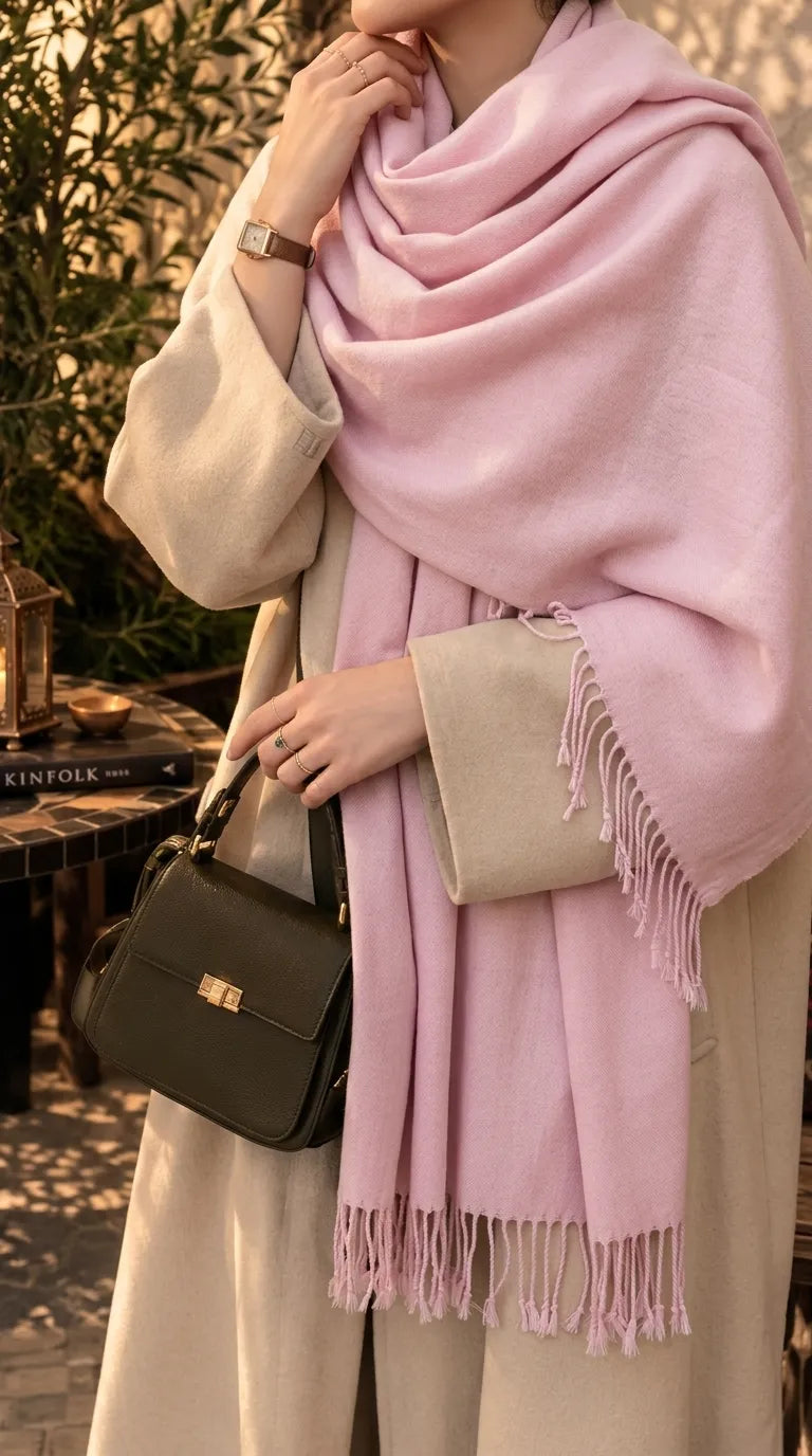 BabyPink Winter Acrylic Stole PW6748B6