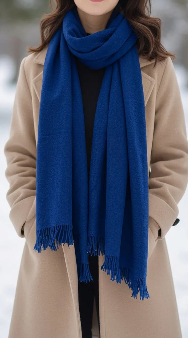 Navy Winter Acrylic Stole PW675048
