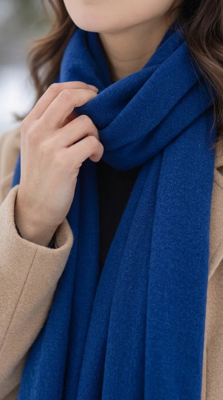 Navy Winter Acrylic Stole PW675048