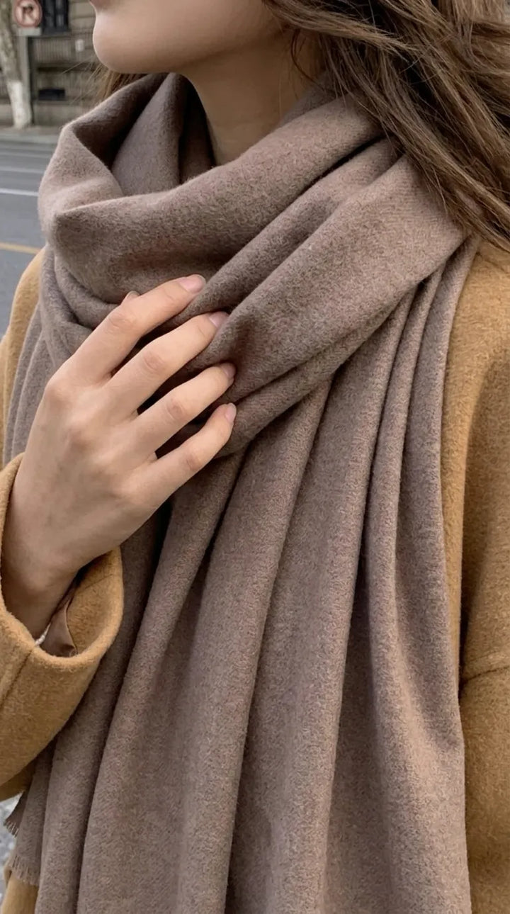 Khaki Winter Acrylic Stole PW675061