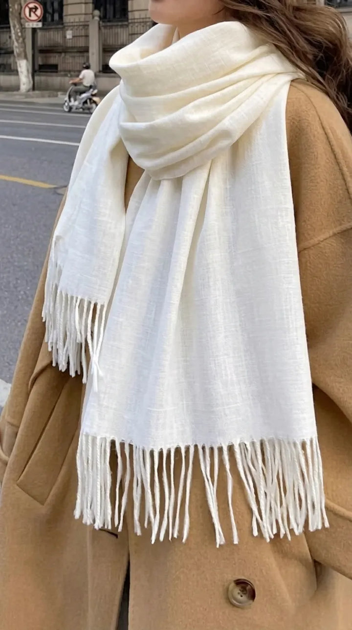 Off White Winter Acrylic Stole PW6750A6