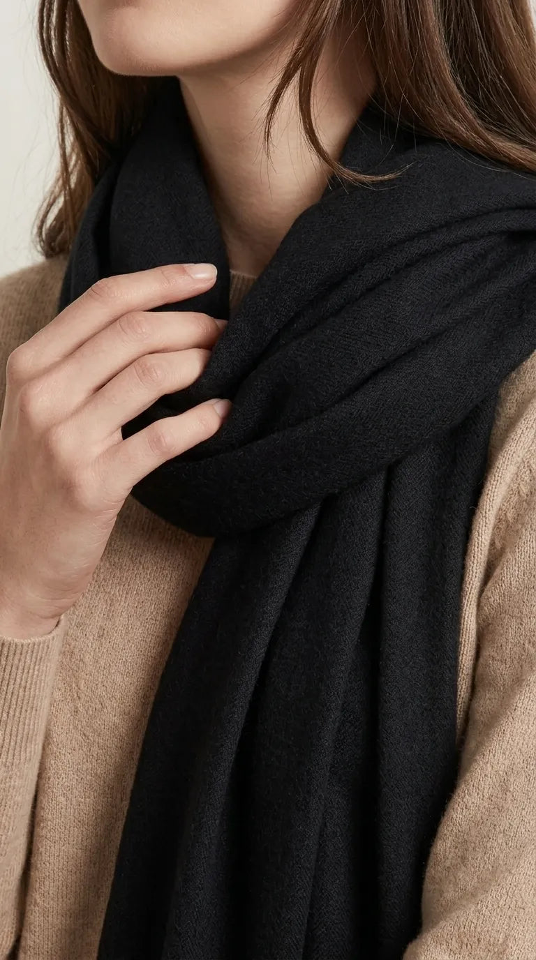 Black Winter Acrylic Stole PW675101