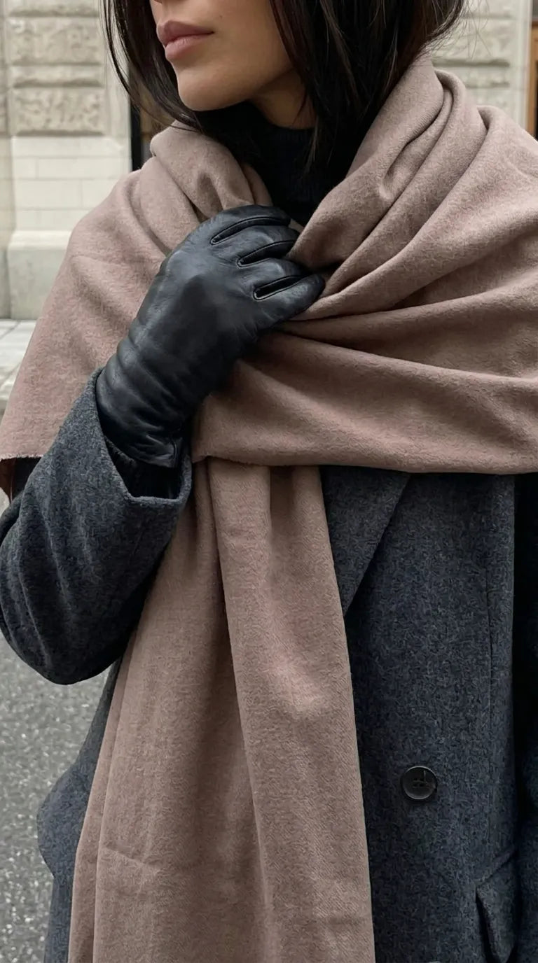 Khaki Winter Acrylic Stole PW675161