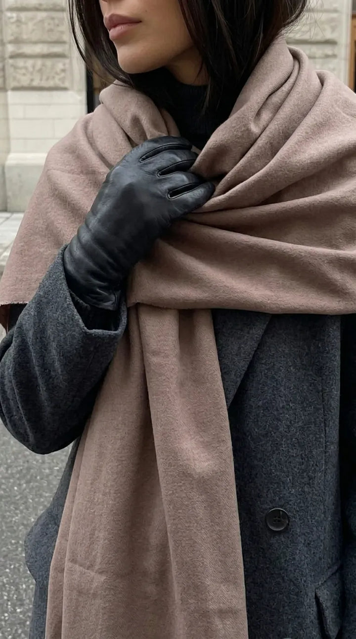 Khaki Winter Acrylic Stole PW675161