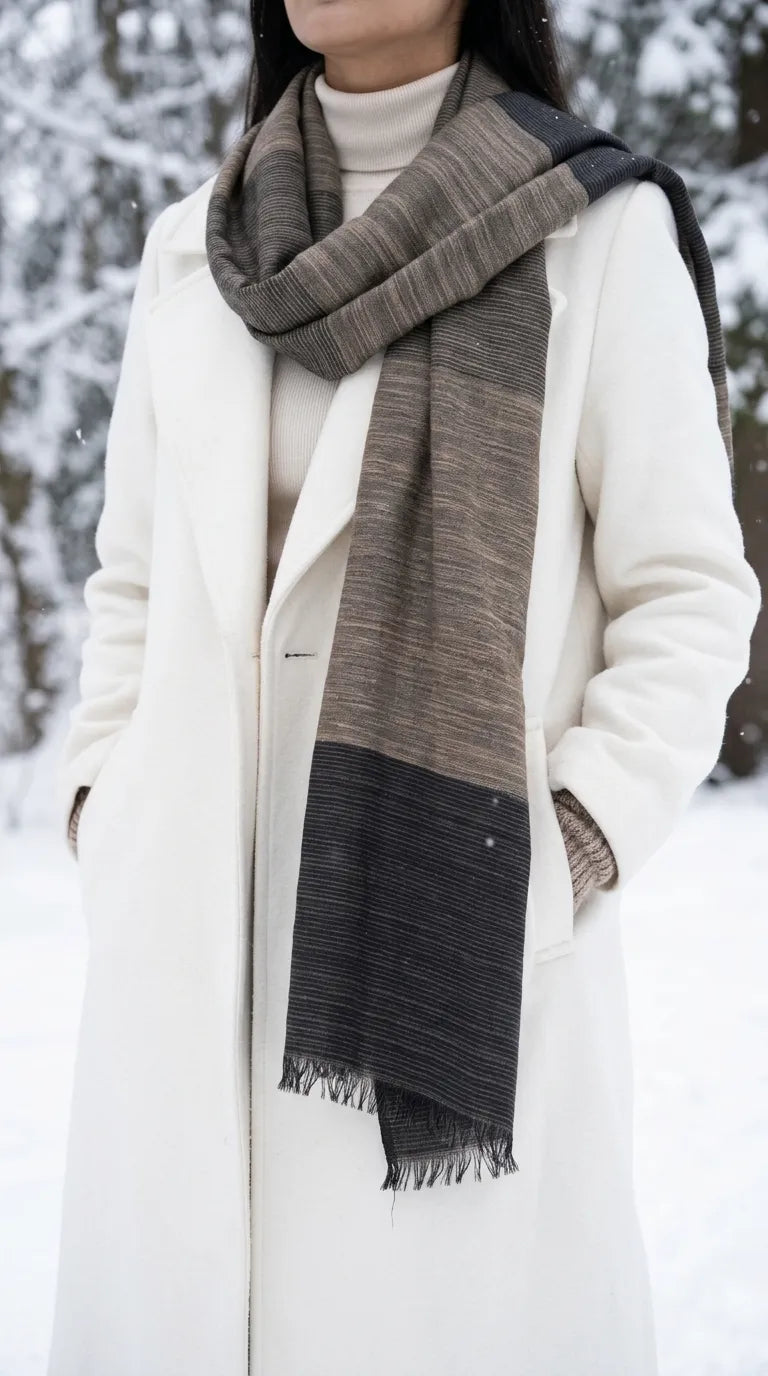 Brown Winter Acrylic Stole PW675302