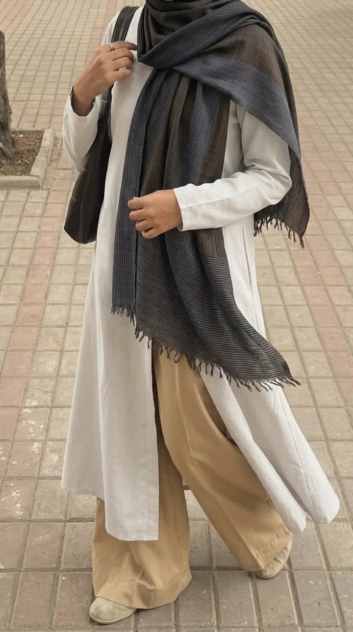Chocolate Winter Acrylic Stole PW6753H2