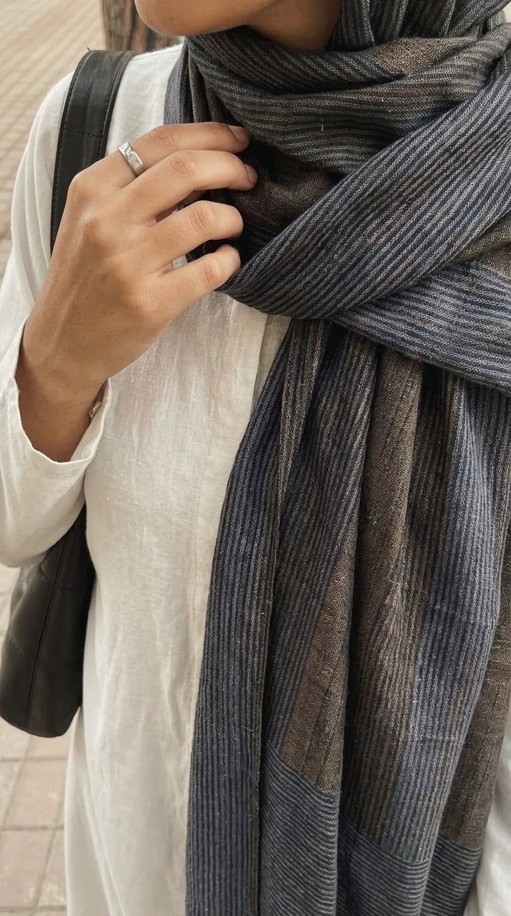 Chocolate Winter Acrylic Stole PW6753H2