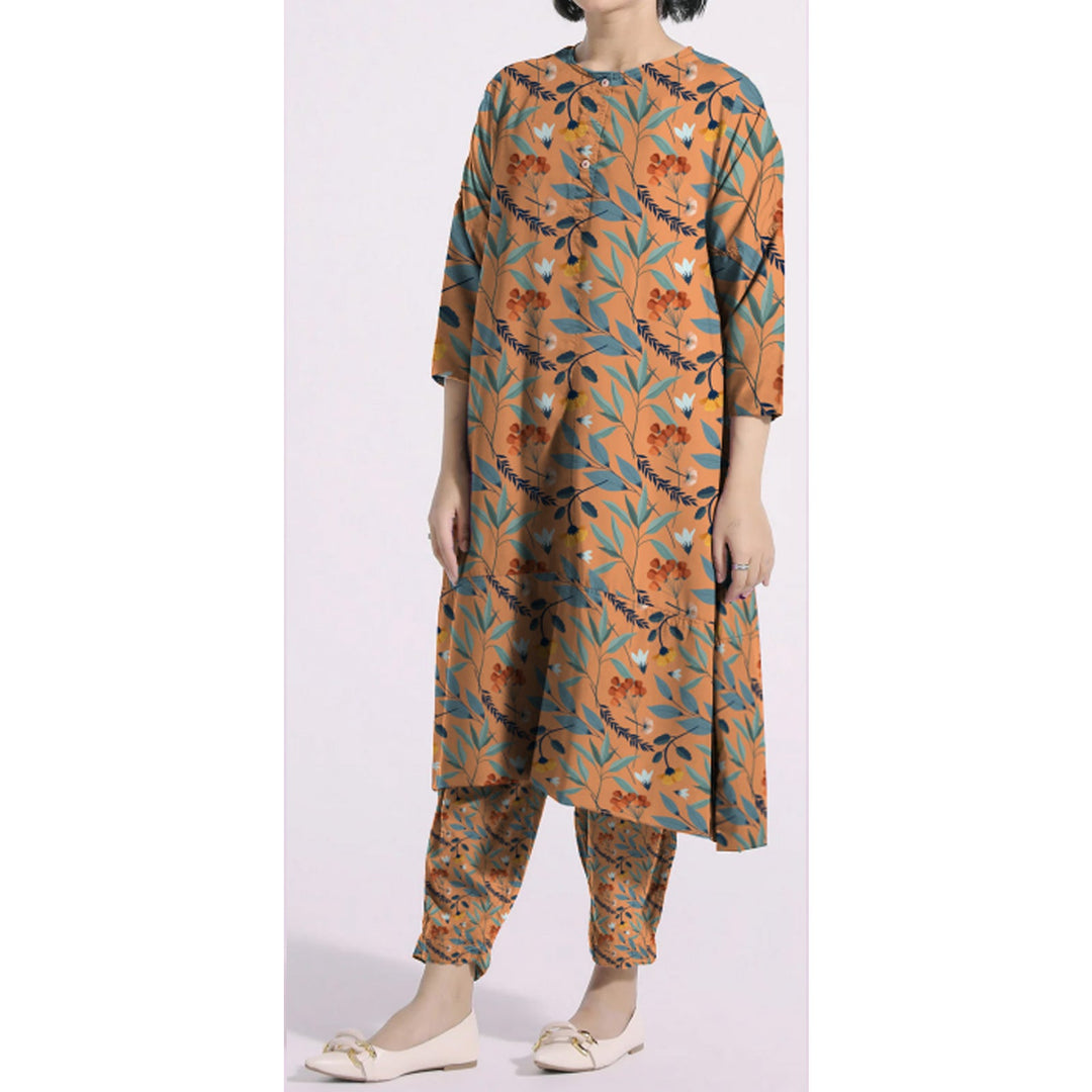 2PC- Unstitched Digital Printed Khaddar Suit PW9560