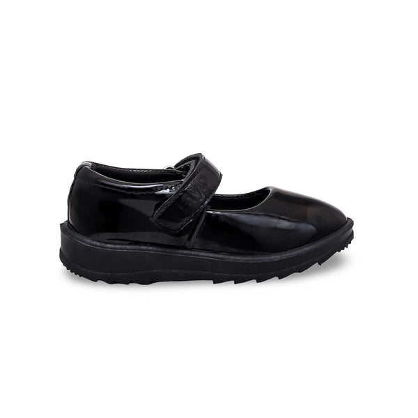 Girls Black Pateint School Shoes SK0050