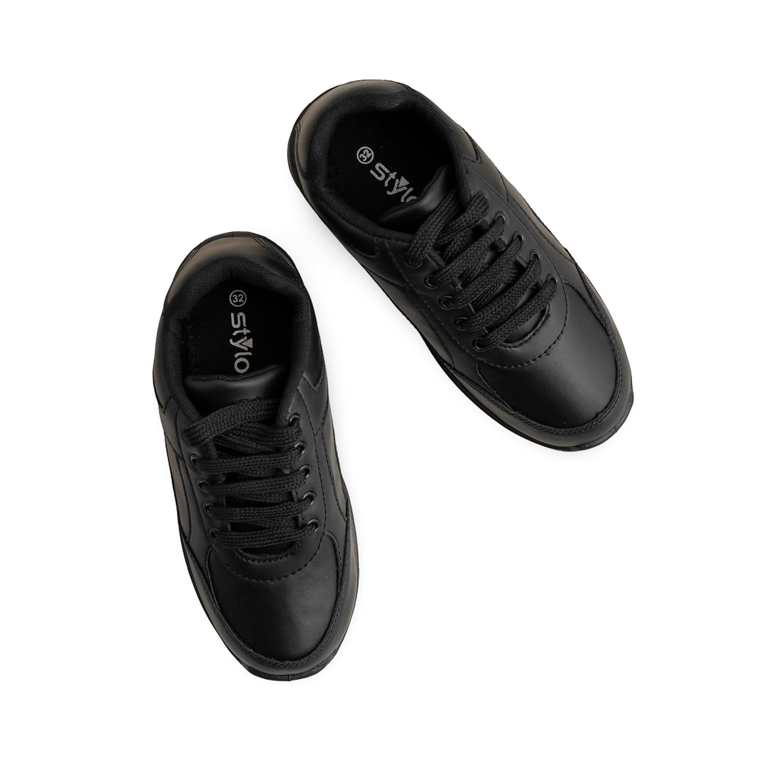 Girls Black Sports Schools Shoes SK0057