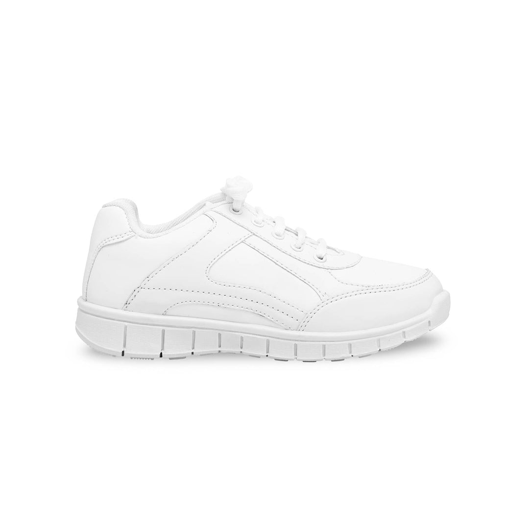 Girls White School Shoes SK0057