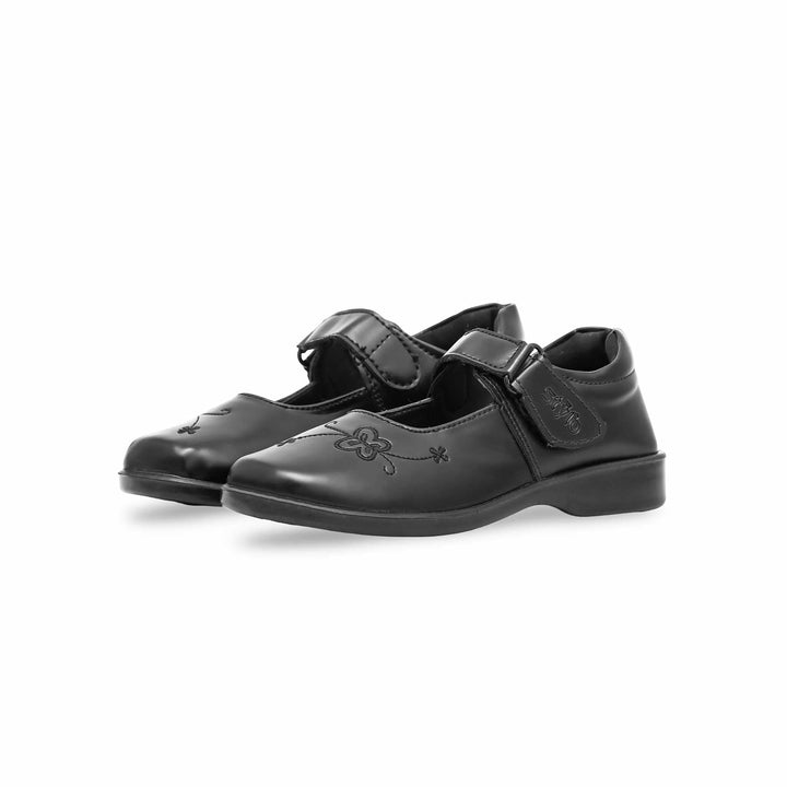 Girls Black School Shoes SK0063