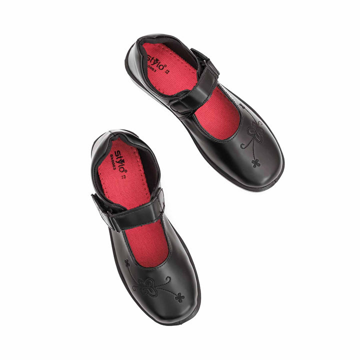 Girls Black School Shoes SK0063