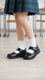 Girls Black Velcro Strap School Shoes SK0070