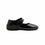 Girls Black Velcro Strap School Shoes SK0077
