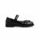 Girls Black Velcro Strap School Shoes SK0085
