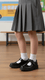 Girls Black Velcro Strap School Shoes SK0091