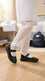 Girls Black Velcro Strap School Shoes SK0102