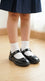 Girls Black Velcro Strap School Shoes SK0106