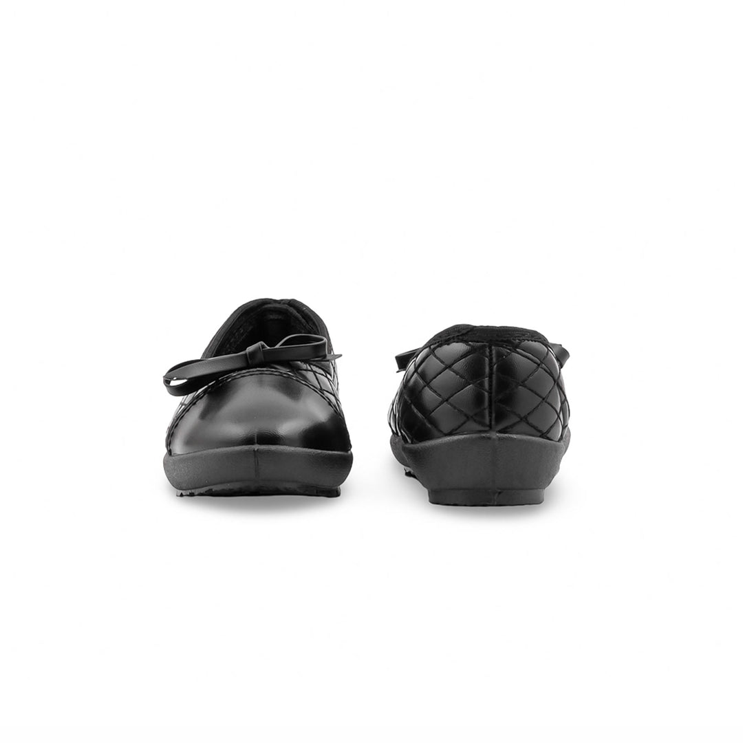 Girls Black School Pumps SK0120