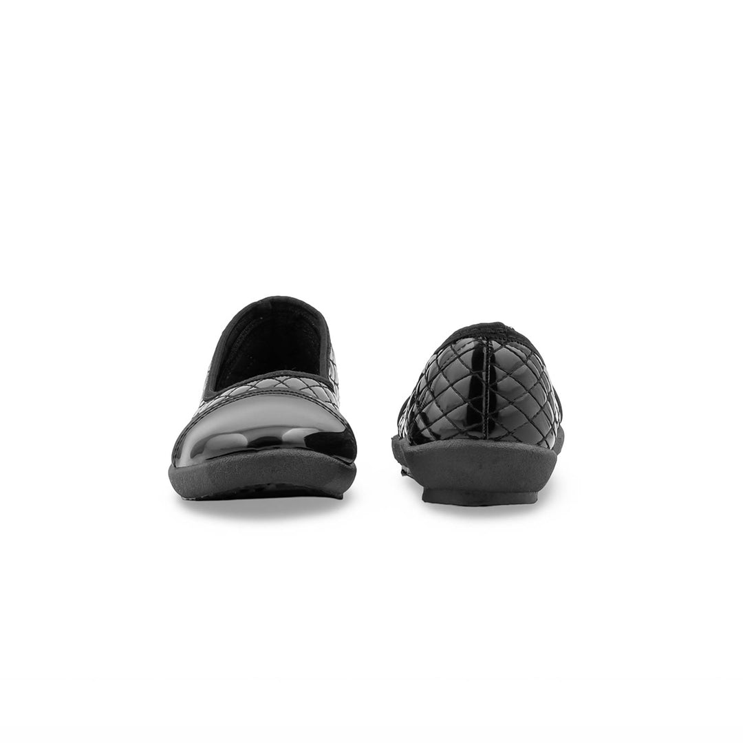 Girls Black School Pumps SK0126
