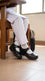 Girls Black Velcro Strap School Shoes SK0149