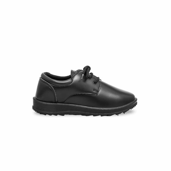 Boys Black Lace Up School Shoes SK1060
