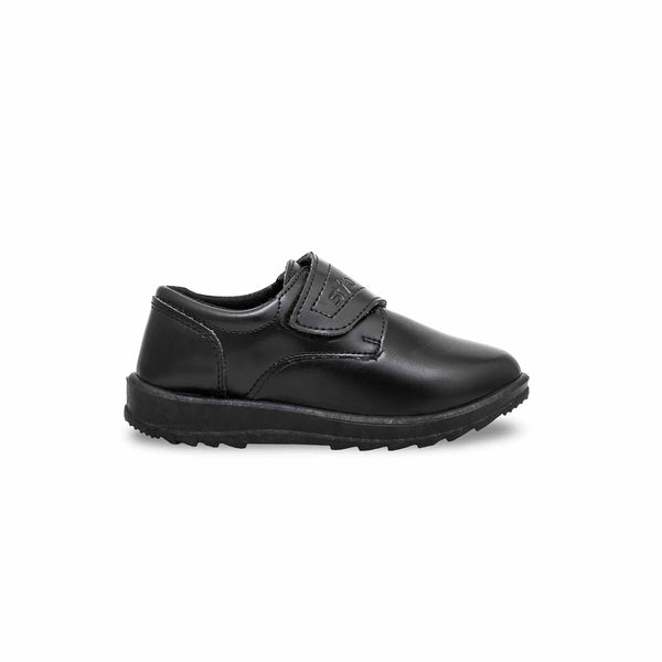 Boys Black Velcro Strap School Shoes SK1061